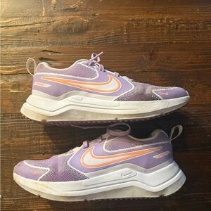 Girls Nike Lavender and Peach Athletic Shoes Sz 3.5 Y